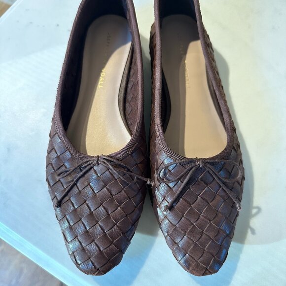 Loeffler Randall Landrey Woven Ballet Flats | Size 8 |  Chocolate Brown - Picture 3 of 9